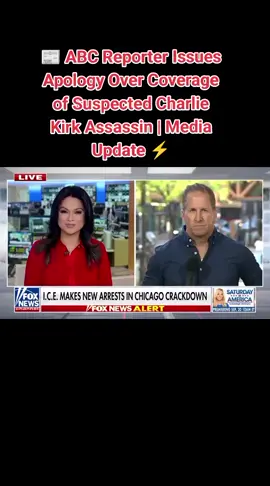 An ABC reporter has publicly apologized for their reporting on the suspected assassin of Charlie Kirk, following backlash and scrutiny over the coverage. The case continues to draw national attention. 🎤⚖️   #ABCNews #CharlieKirk #Media #USA #BreakingNews 