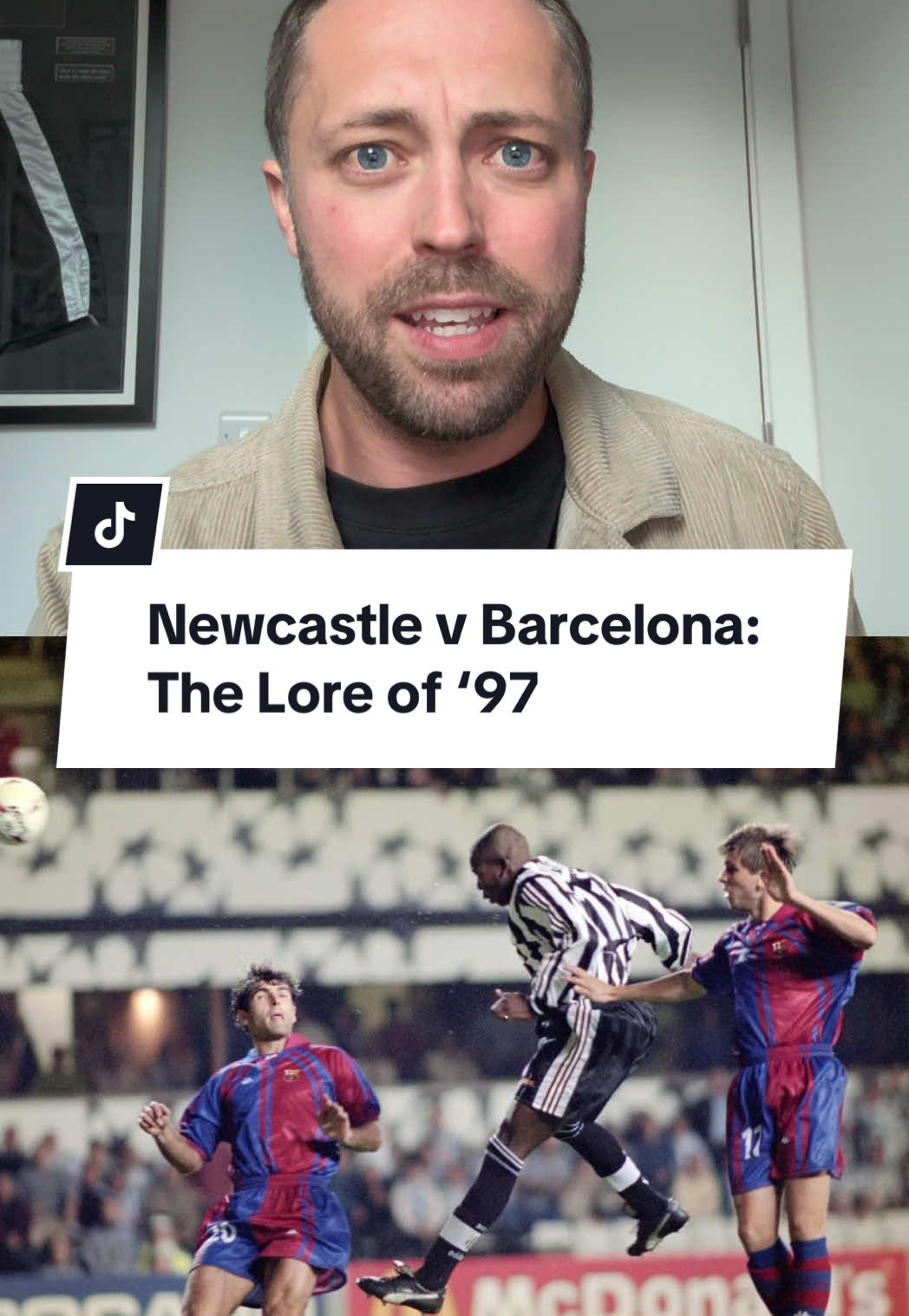 Newcastle v Barcelona: The Lore of ‘97… let’s take a walk down memory lane shall we 🎞️⚪️⚫️  The Tino Asprilla hattrick - Keith Gillespie destroying Sergi and how Newcastle United sent Barcelona, Luis Figo, Rivaldo and co packing ahead of their Champions League tie tomorrow night. #nufc #newcastleunited #toonarmy #barcelonafc #championsleague