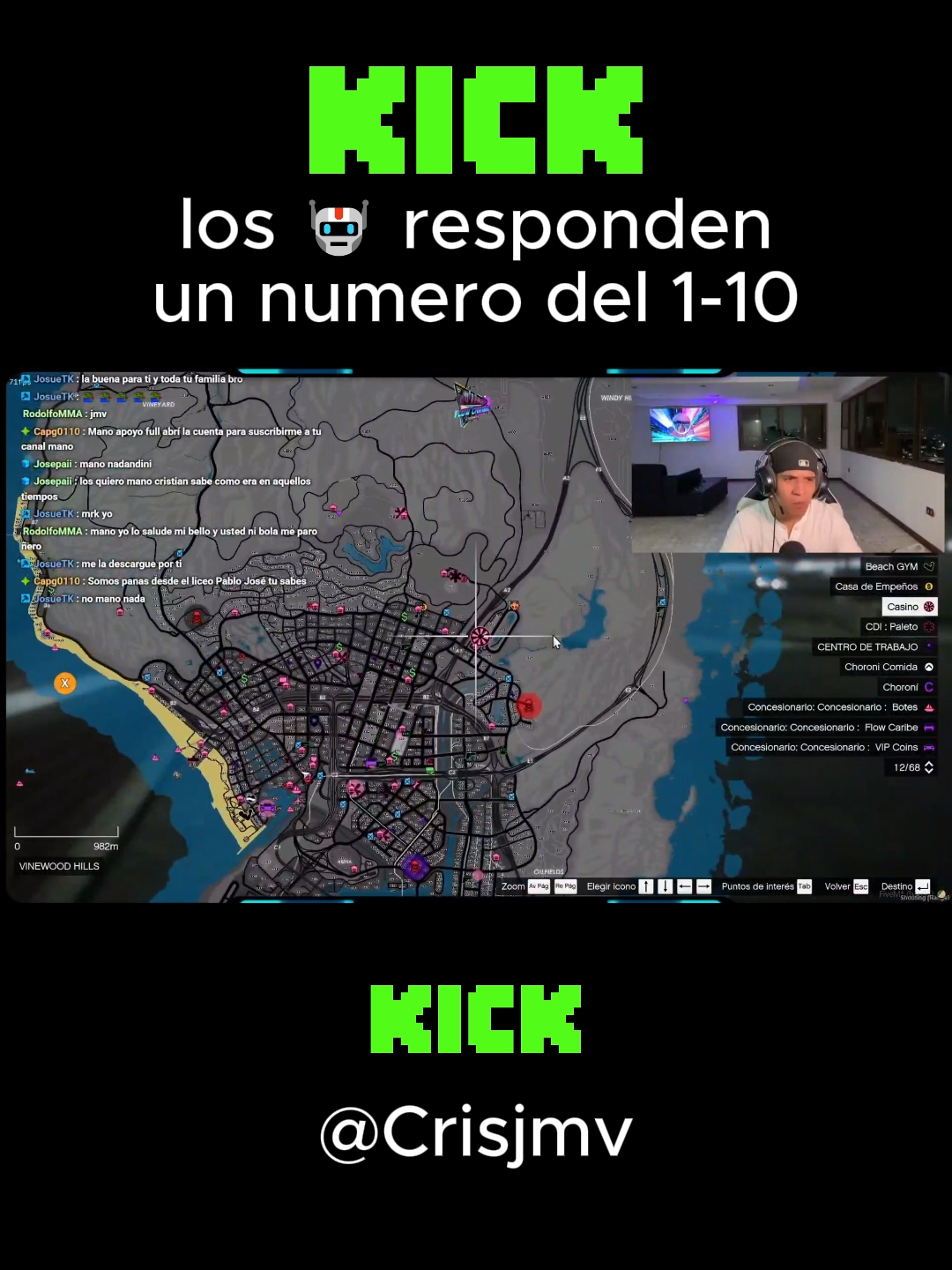 no hay 🤖🤖🤖 en ese chat #kick #roleplayer #gtaviral #caribe #gta5 #gta5online