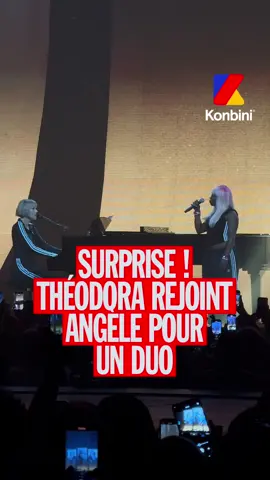 Deux reines réunies sur scène pour la première fois : c’était ce soir à l’Adidas Arena où Angèle a repris le morceau « Ils me rient tous au nez » en compagnie de Theodora. #angele #theodora #bosslady 