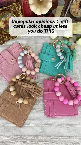 Skip the boring holiday gifts - this wristlet keychain wallet is practical, stylish, and just the right size to slip in a gift card foDr that extra thank-you. Perfect for teachers, coworkers, or anyone on your list. #HolidayGiftIdeas #KeychainWallet #TeacherGiftIdea #GiftCardHolder #everydayessential 