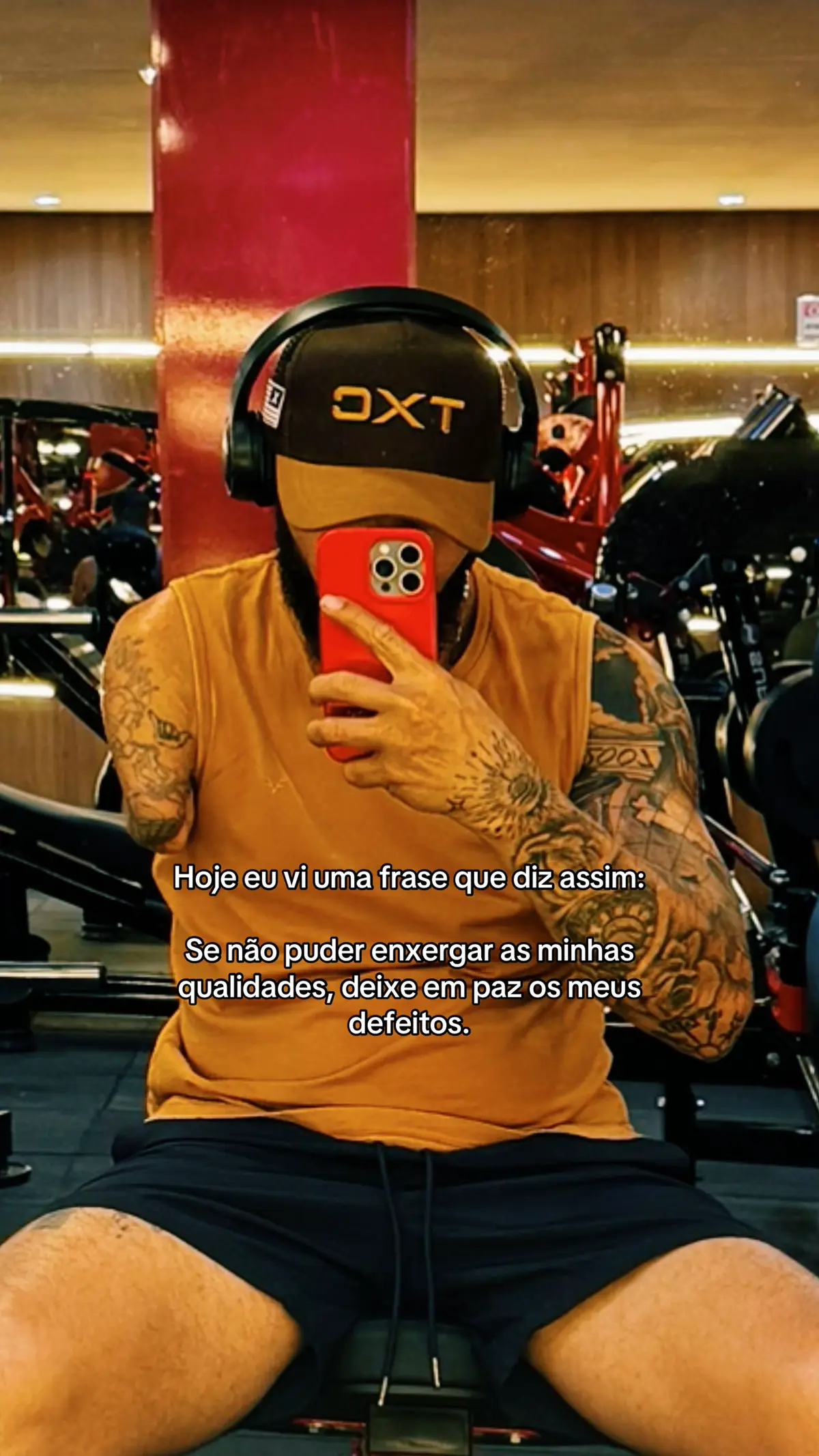 Hoje eu vi uma frase que diz assim: #pcdnotiktok #musculação #academia #fouryou 