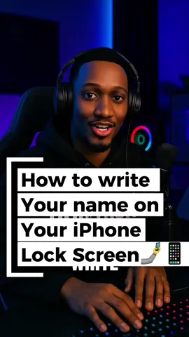 How to write your name on your iPhone Lock Screen📱 #iphonetricks #Andriod #techtoktips #fyp #foryoupage 
