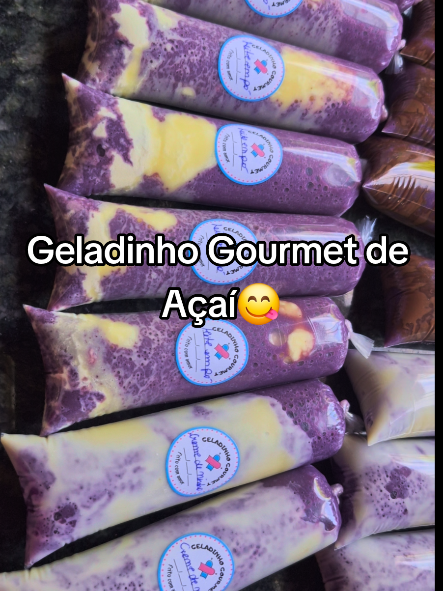 Quem ai faz desse sabor ? #geladinhogourmet #açaí #producaodegeladinhogourmet 