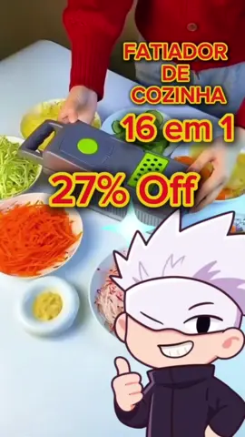 Fatiador de Cozinha Multifuncional Profissional em Aço Inoxidável 16 em 1.  Link na Bio. #achadinhos #shopee #promociones #cozinha #gojo 