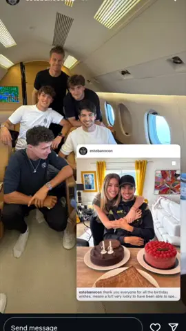 Ocon enjoying his birthday before going to #AzerbaijanGP 🇦🇿 #F175 #F1 