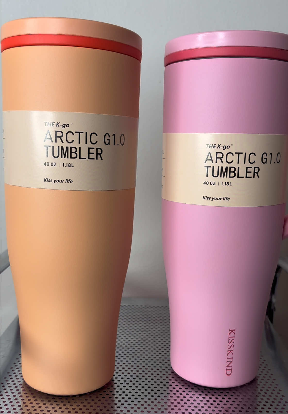 These tumblers are nice ! Grab yours now 😍 #kisskindtumbler #40oztumbler #tumblers #leakprooftumbler 