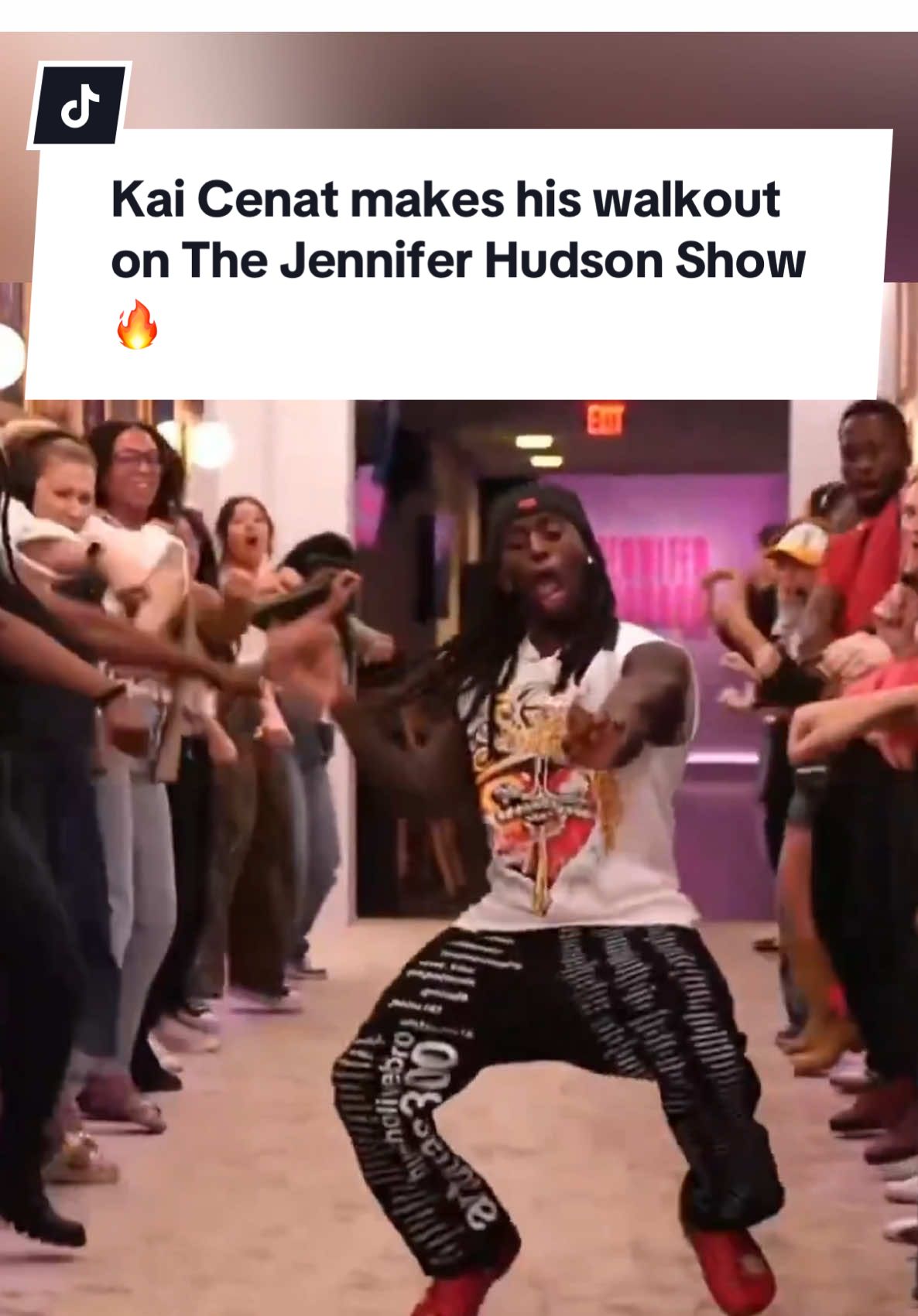 Kai Cenat makes his walkout on The Jennifer Hudson Show🔥@Kai Cenat #jenniferhudsonshow #kaicenat #fyp #viral #spirittunnel @Jennifer Hudson Show 