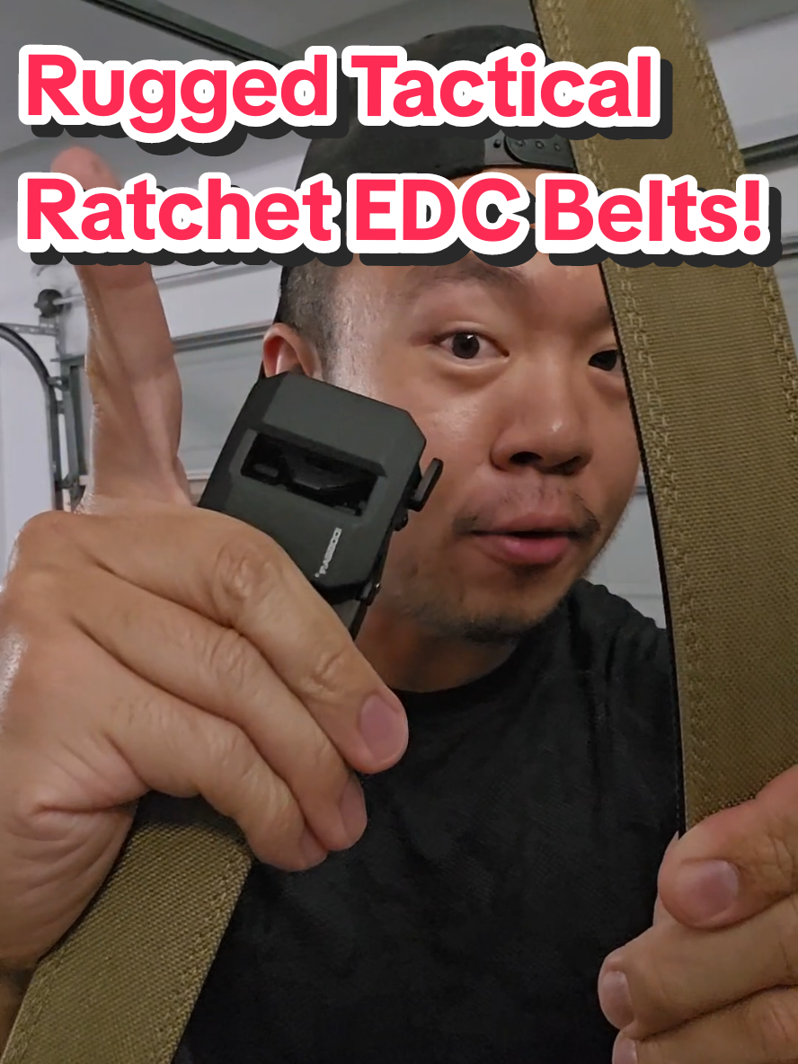 These Tactical Ratcheting Everyday Carry Belts from @IDOGEAR Sports are Rugged and Rigid - ready for Concealed Carry! #everydaycarry #pewpewpew #tactical #bluecollar #tiktokshopcreatorpicks 