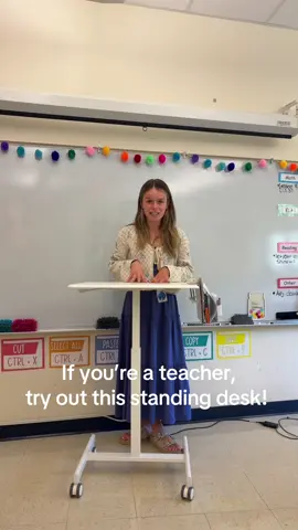 Use this everyday and am so glad I bought it because it has been a game changer! #standingdesk #teacher 