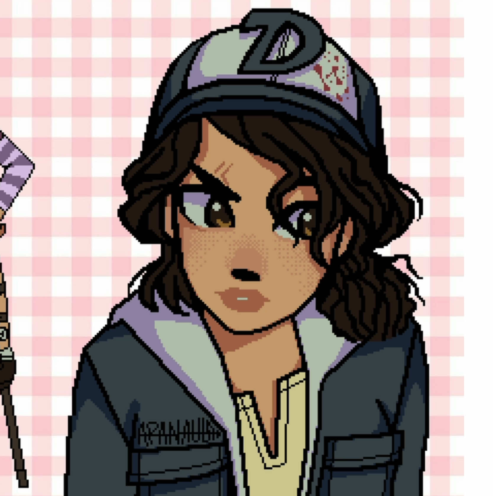 [#CLEMENTINETWDG] I decided to take some of the drawings from my own Clementine dress up game and turn them into pixel art :3 it started as a fan project I made in a week, and now you can play it for free (browser friendly!) link’s in my carrd if you wanna try it, I hope you enjoy it as much as I enjoyed making it! Oh and I also used the pixel clems I made some months ago because I realized I hadn’t posted them here (only on tumblr lol)  IMPORTANT🧐!!: this is post s4 Clem, so I drew her some crutches and designed her a cute prosthetic leg! most of my animations are pre-delta but this one isn’t!  EDIT: THANK U FOR 20K LIKES!🩷🩷🩷🗣️🗣️🗣️ [#twdg #toonsquid #animationmeme #pixelart] clementine twdg animation, TWDG, The Walking Dead, Telltale, dress up game, fan game, pixel art, animation, indie game, itch io, itch.io, game art, character art, fan project