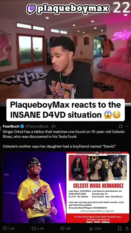 The plot thickens this D4vd situation is looking worse and worse day by day for him 😬🤔 #plaqueboymax #d4vd #music #fyp 