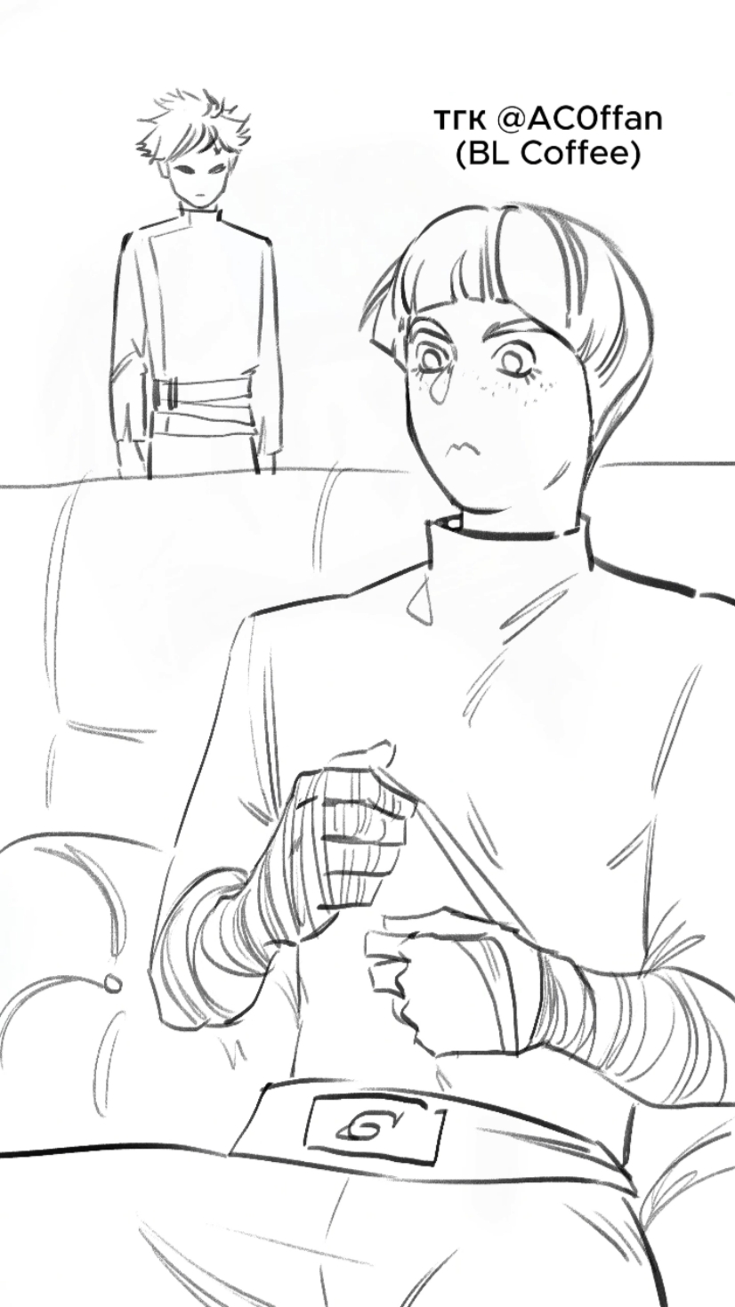 Да, Ли, чай...  #гаара #рокли #ли #гаали #наруто #чай #gaara #gaalee #leegaa #naruto #rocklee #lee 