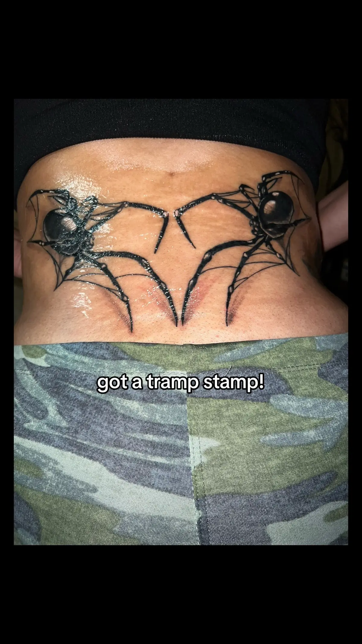 had to go big for this virgo season. my artist really ate! #fyp #wlw #tattedlesbian #spidertattoo 