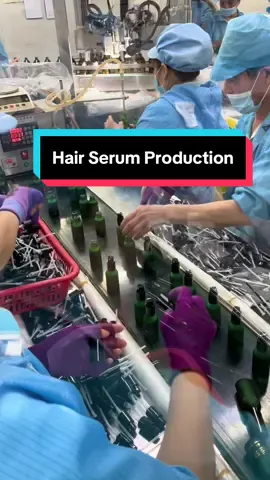 Hair Serum Production #cosmeticfactory #skincare #oem 