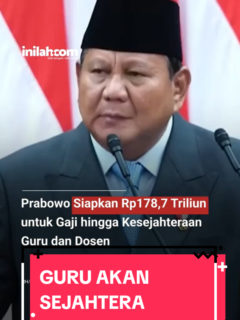 Presiden Prabowo Subianto menyampaikan kesejahteraan guru dan dosen di Indonesia akan diperkuat. Prabowo mengalokasikan Rp 178,7 trilin untuk gaji guru dan dosen dalam Rancangan Anggaran Pendapatan dan Belanja Negara (RAPBN) tahun 2026. Hal ini disampaikan, Prabowo dalam Pidato RUU APBN 2026 dan Nota Keuangan dalam Rapat Paripurna DPR RI, Jumat (15/08/2025). #guru #prabowo 
