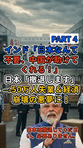 インド「日本なんて不要、中国が助けてくれる！」日本「撤退します」→50万人失業＆経済崩壊の悪夢に！#海外の反応