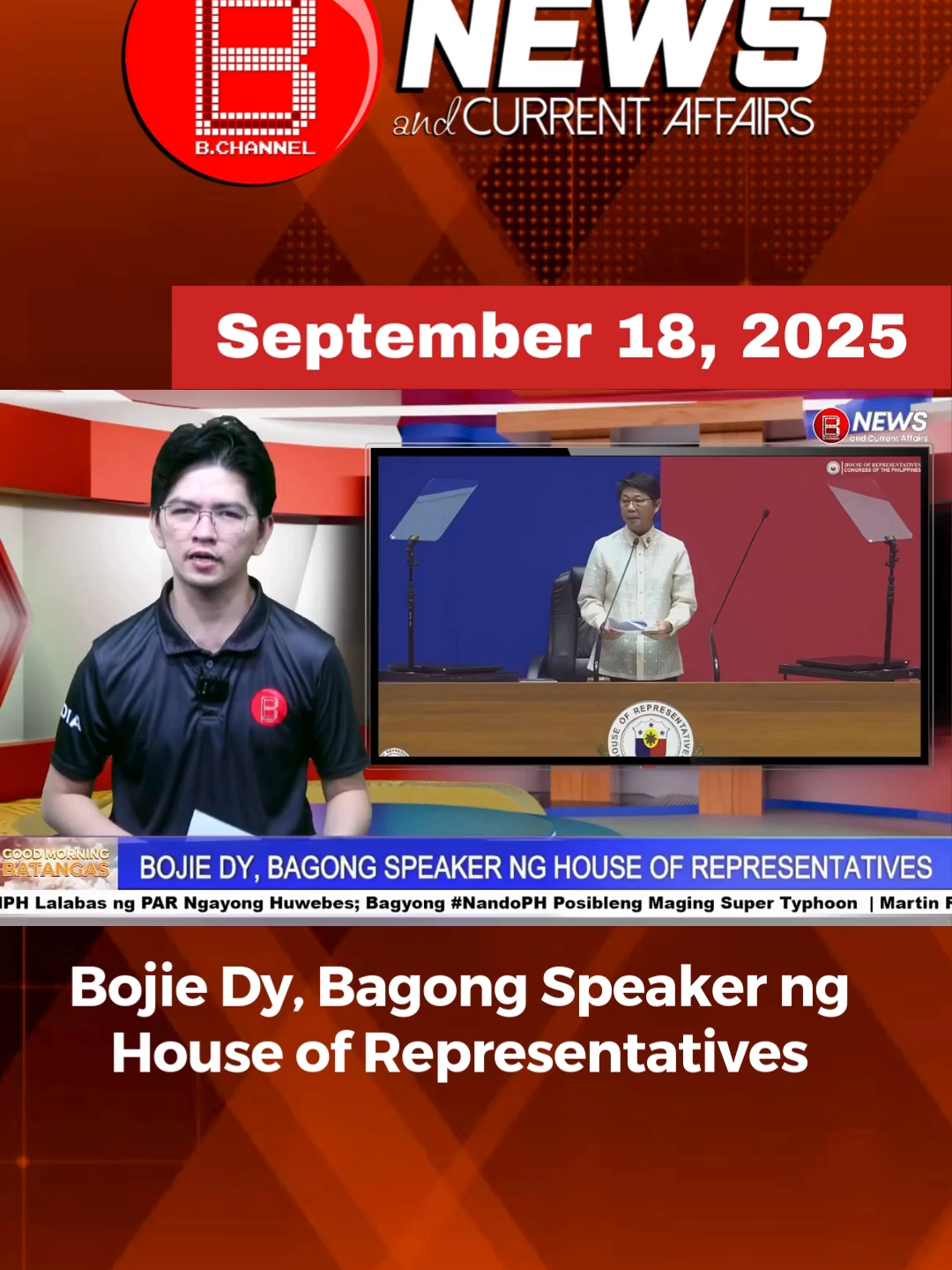 Bojie Dy, Bagong Speaker ng House of Representatives#viral #fyp #BChannelnews #congress #housespeaker