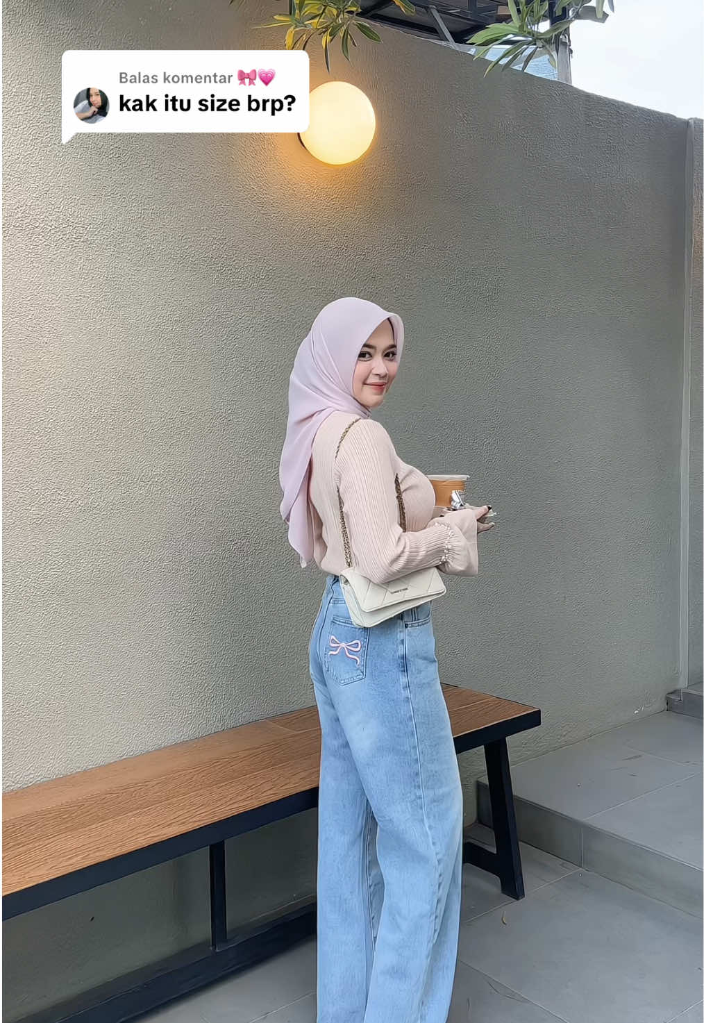 Membalas @🎀💗 Aku pakai size m di tb 153 bb 47 yahh @YEONJI Fashion 💕 #OOTD #outfitinspo #yeonjijeans #highwaitsjeans 