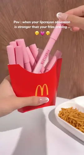 Pov : when your lipcrayon obsessionis stronger than your fries craving...  😍#pinkflash#pinkflashph#ChocoCrayon#lipmarker#lipcrayon