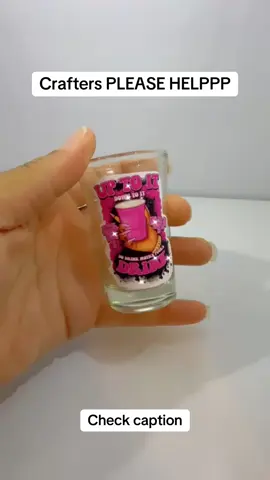 Dear Crafters, What different vinyl, sticker paper, or anything can I use so it doesn’t have that white background????? #diyshotglass #customgifts #uptoitdowntoit #shotglass 