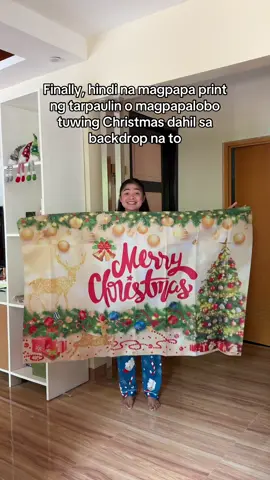 Less hassle dahil ididikit o isasabit na lang to. #christmasbanner #christmasbackdrop #banner #backdrop #christmas 