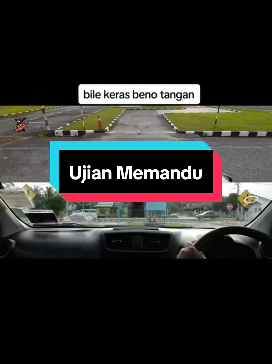 Nak membelok tu kena tarik stereng habis-habis… bukan suam-suam kuku… Belok separuh hati, hasilnya separuh atas jalan, ‘separuh’ lagi atas divider 😂 Semoga adik-adik yang nak belajar memandu, hati-hati, cikgu ajar dengar baik-baik…  🎥 TT Appypyna  #StruggleIsReal #DrivingLesson #videosantai