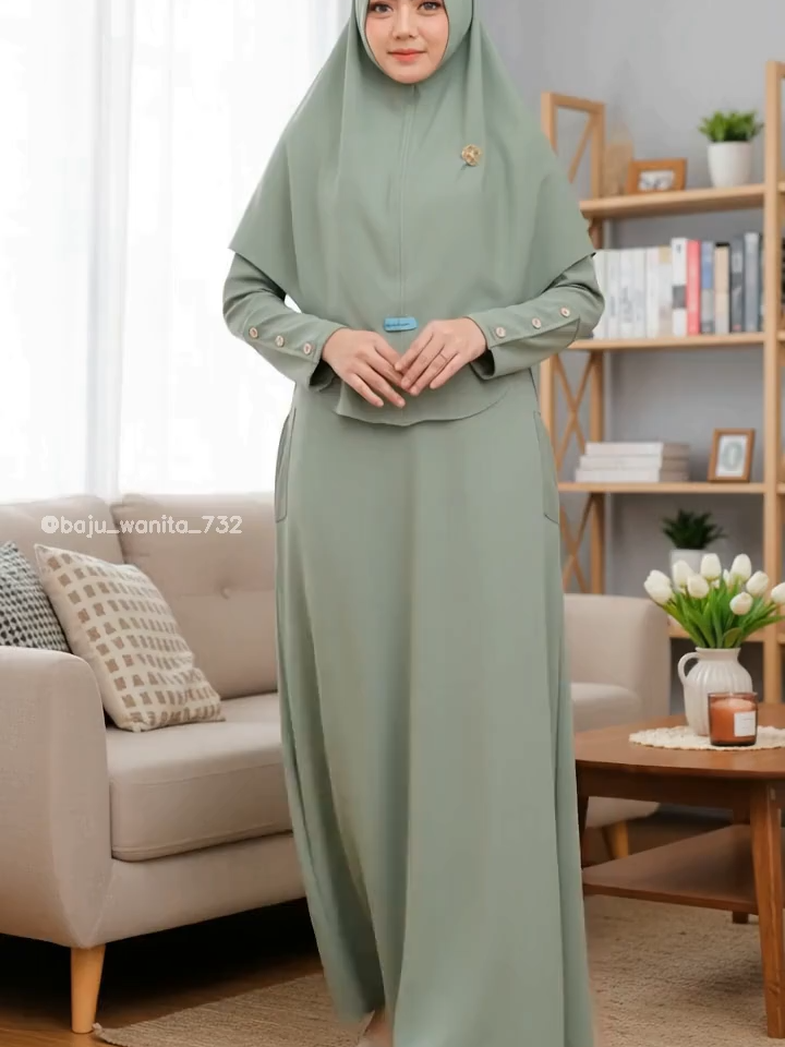 Soraya Gamis Set Hijab Bahan Knit Premium Elegant Tidak Nerawang Dan Anti Panas