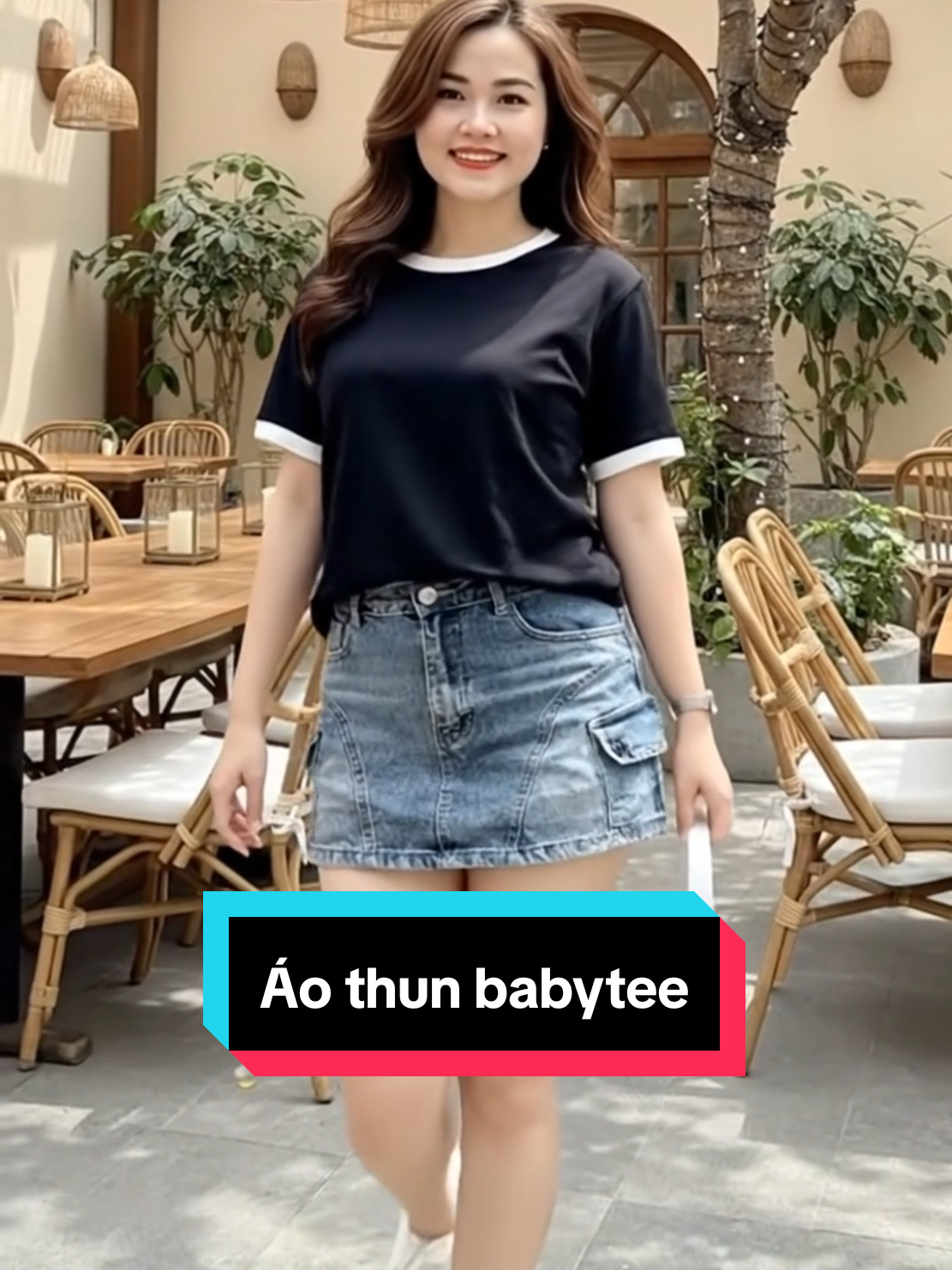 Áo babytee form vừa, cổ tròn. #linhlinhshop17 #ao #aothun #aobabytee #aophong 