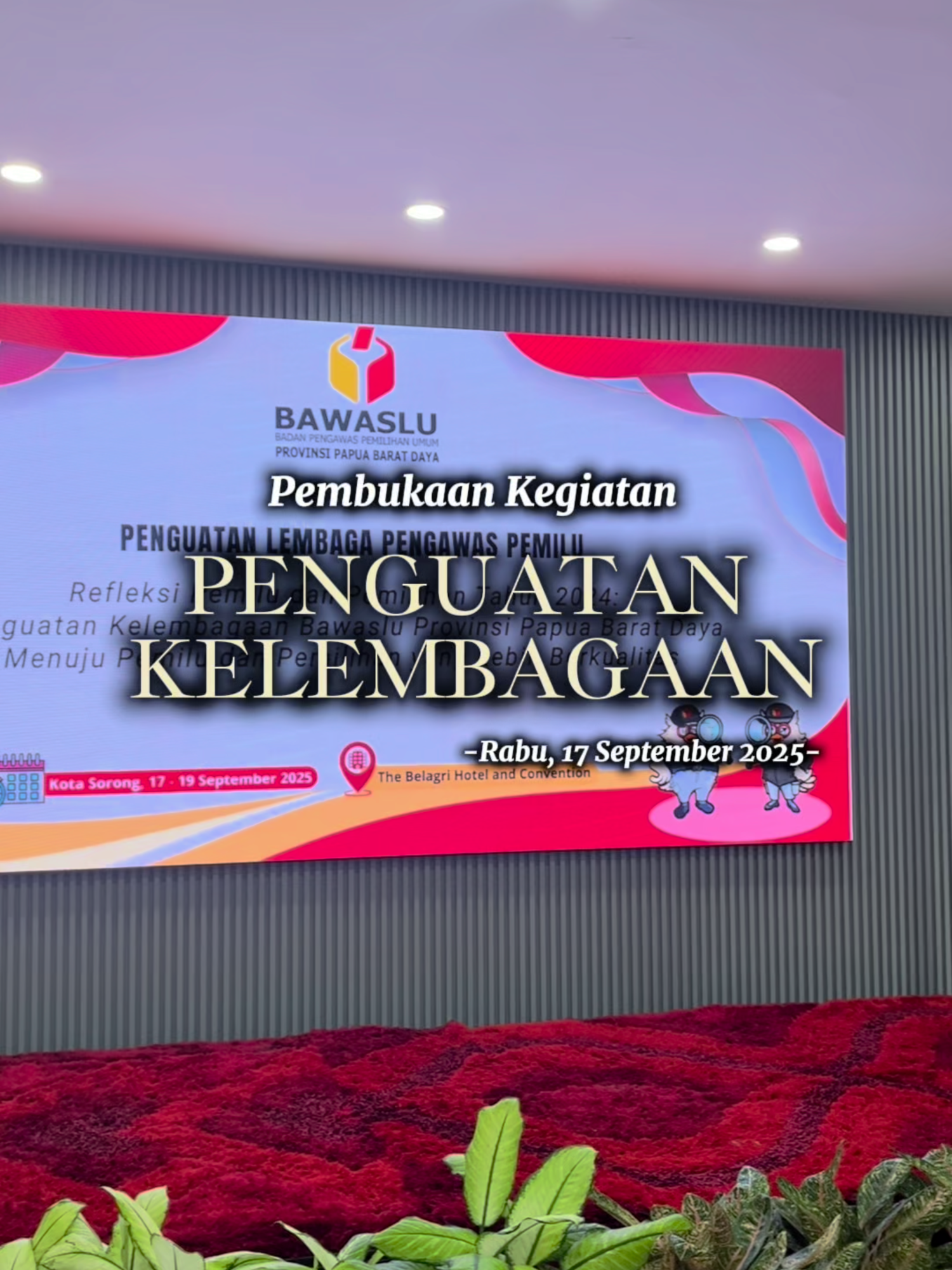 Halo #sahabatbawaslu, Bawaslu Provinsi Papua Barat Daya menggelar kegiatan Penguatan Kelembagaan dengan tema 