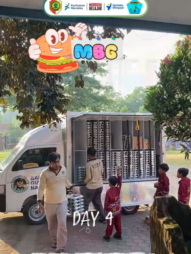 Makan Bergizi Gratis (MBG) Hari Keempat ✨ #mbg  #makanbergizigratis  #sdnwonorejo1 