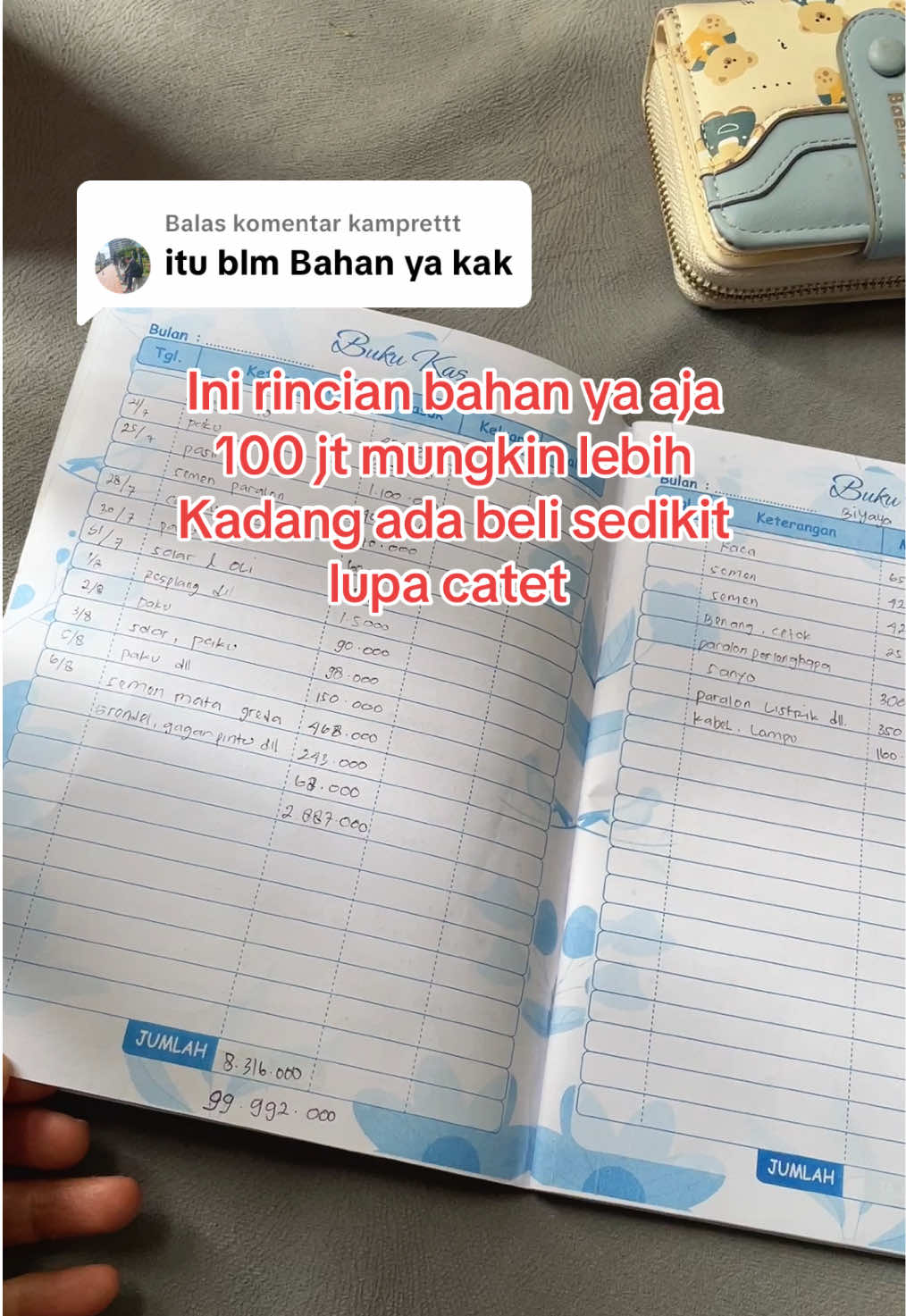 Membalas @kamprettt Semakin banyak ya angka semakin semangat kerja suamiku 🤗🤲dan semakin dilancarkan rejeki ya Aminn🤲#bangunrumah #rumahidaman #rumahminimalis #daylivlog #fyp 
