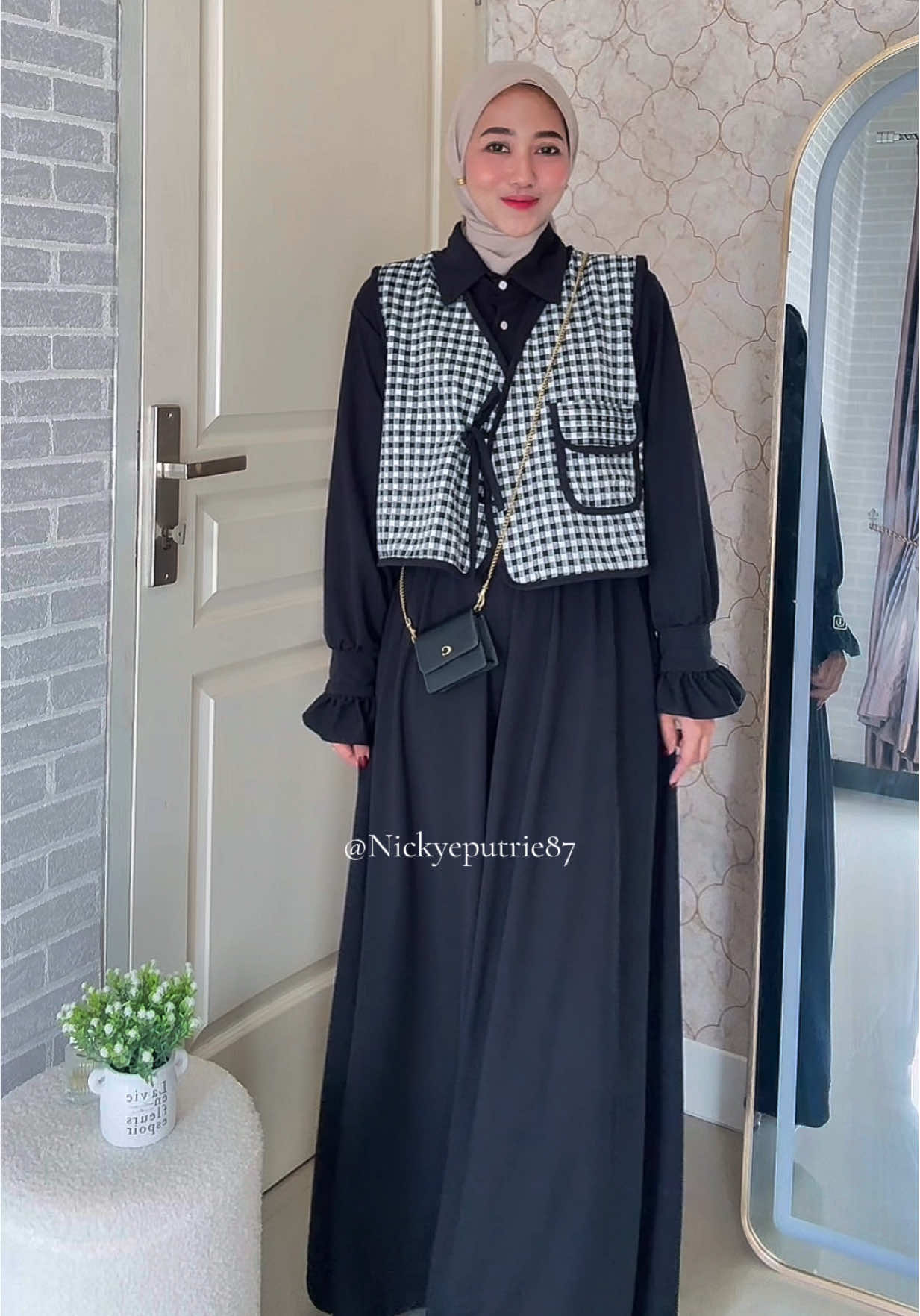 dress vestny lucu, busui n wudhu friendly 😊😊 #gamis #vest 