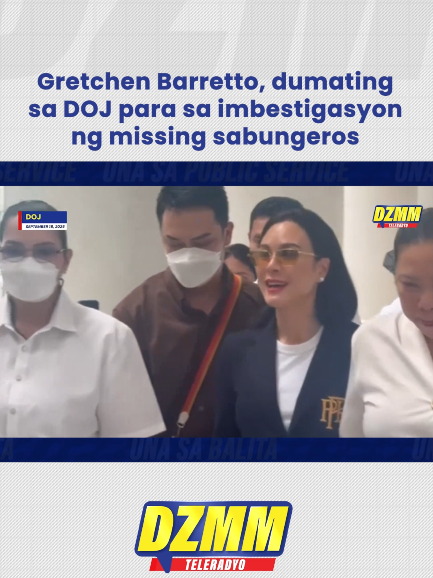 PANOORIN: Actress na si Gretchen Barretto, dumating sa DOJ para sa preliminary investigation kaugnay ng missing sabungero case. Isa sa Barretto sa mga nahaharap sa kasong multiple murder, kidnapping with serious illegal detention, at iba pang paglabag. | via Steve Raz Maging una sa balita at public service, follow na sa DZMM Teleradyo TikTok account. #DZMM #DZMMTeleradyo #NewsPH #MissingSabungeros