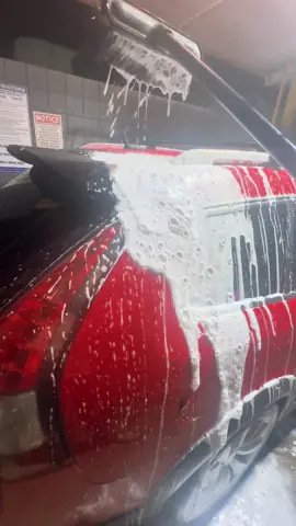 I try to avoid swirls by just using the suds to clean the car. Certainly not as good as a real hand wash but it will suffice for a maintenance clean. #saab #93x #carwash #fyp #soapy 