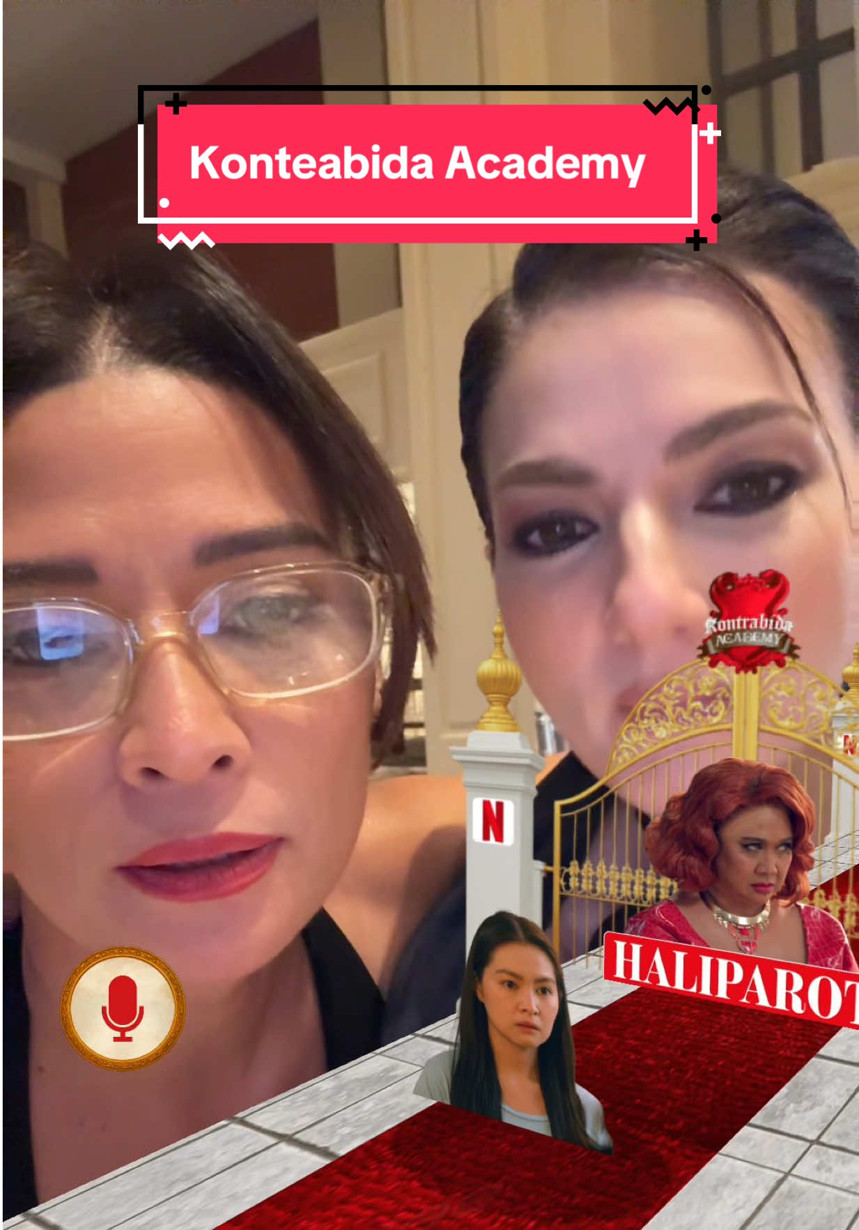 Part 1: Yung ayaw talaga makisama sa yo yung game 😢🤪😡 @Carmina Villarroel @missmylenedizon mga stars ng #KontrabidaAcademy trying this filter.  Meron pang side coaching offscreen from @Jean Garcia 😇 Abangan kami all trying out this filter, riot din parang yung movie 🎥 #LIVEIncentiveProgram #JustGoLIVE #PaidPartnership 
