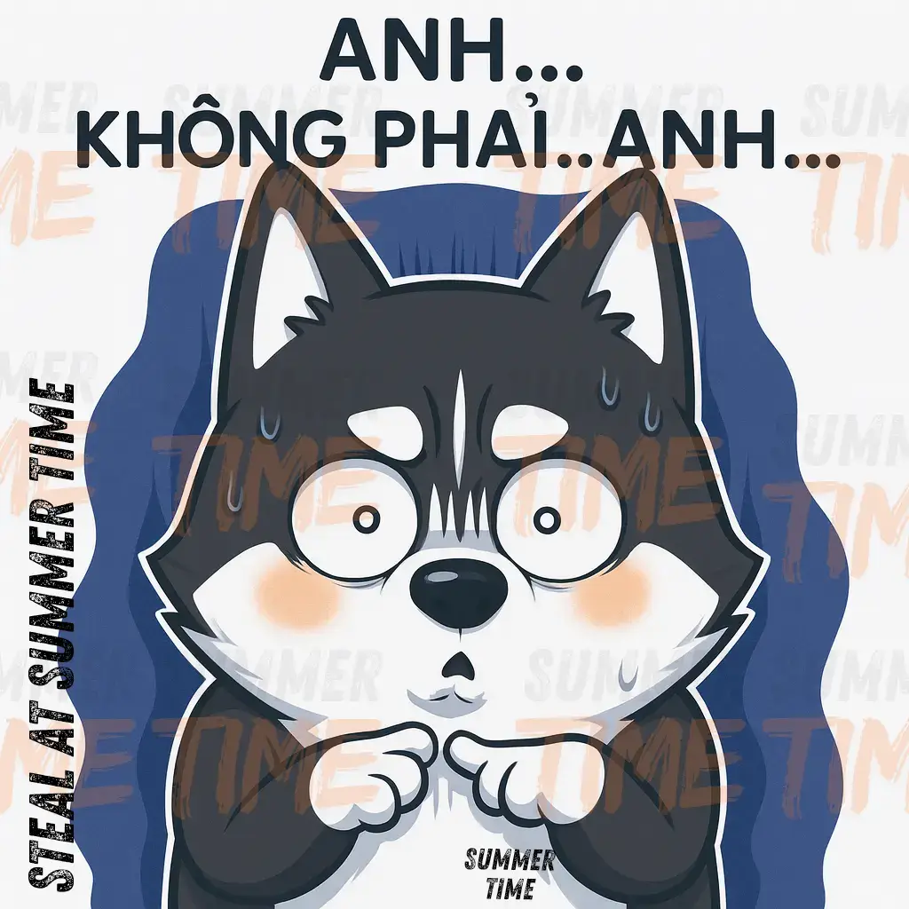 Không...cũng không phải ad...😑😑😑 #chat #sticker #cute #emoji #husky 