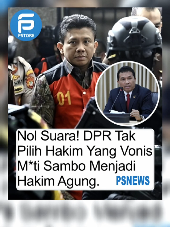 Viral pada proses pemilihan calon hakim agung dan hakim ad hoc HAM di Mahkamah Agung (MA) tahun 2025, Hakim Alimin Ribut Sujono yang berani memberikan vonis hukuman mati kepada Ferdy Sambo memperoleh nol suara dari Komisi III Anggota DPR RI.   Anda sedang melihat berita tentang Viral DPR Tidak Pilih Hakim yang Vonis Mati Sambo Jadi Hakim Agung, Warganet: Yang Seleksi Lulusan SMA  #fyp #rayhanfirdaus🎖️ #psstore #hakimagung #sambo