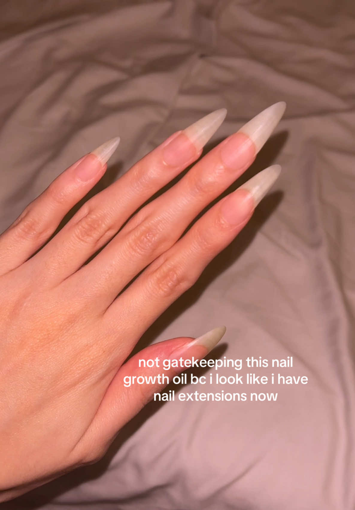 and now i don’t have to worry have paying for fake nails now💅🏻💕 #nailgrowthoil #longnails #naturalnails #nailtok #howtogrowyournails 