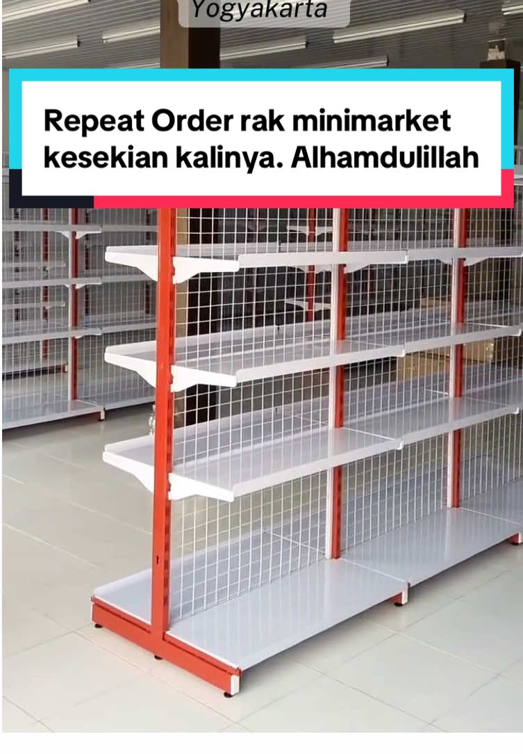 Alhamdulillah repeat order rak minimarket kesekian kalinya Toko Grosir dan Eceran Mekar Jaya yogyakarta. Mau bangun minimarket? Yuk konsultasi sama kami #rakgondolajogja #rakminimarketjogja #tokosembako #grosiran #rakminimarket #raksusun 