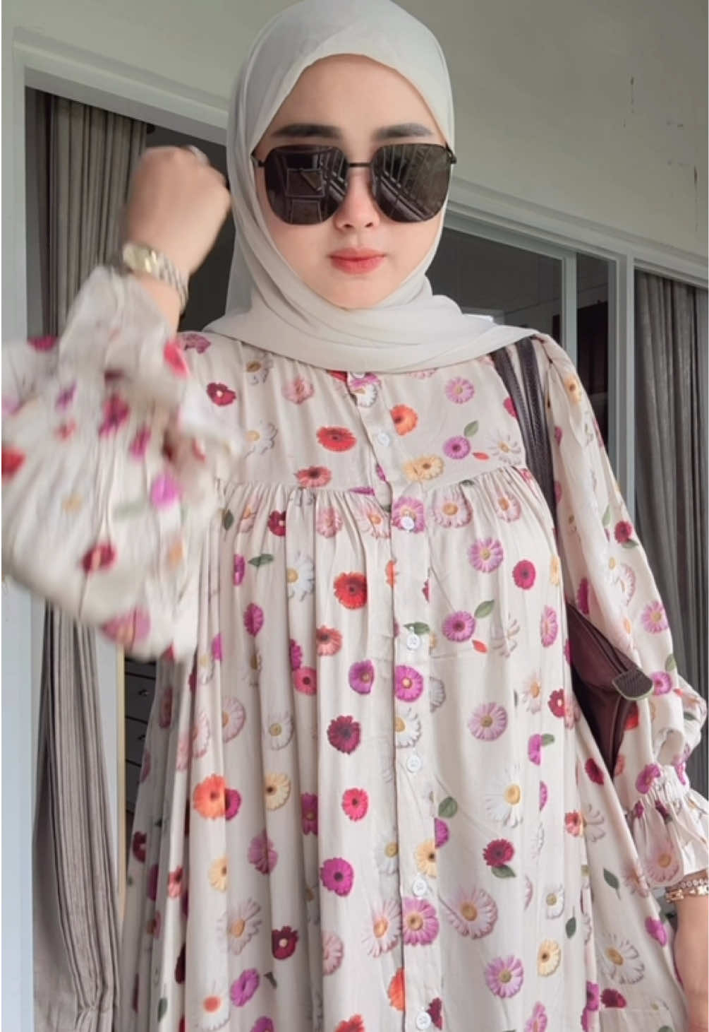 Gamis motif bunga bahan rayon #tiktokshop #tiktokvidio #gamismurah #gamisrayon #gamiskekinian 
