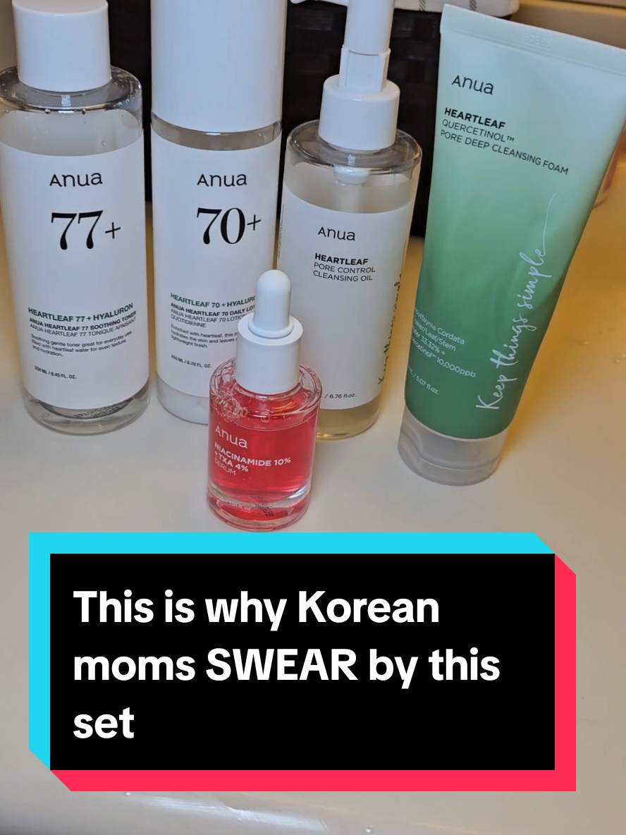 The Ultimate Skincare routine for busy moms to get that beautiful glass skin #anuaskincare #anua #glassskin #korenskincare #skincare 