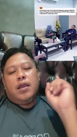 Bupati Lampung timur berkoordinasi dengan kantor BKN Pusat terkait dengan tenaga honorer R4 yang kemarin sempat hampir berdemo di depan kantor bupati