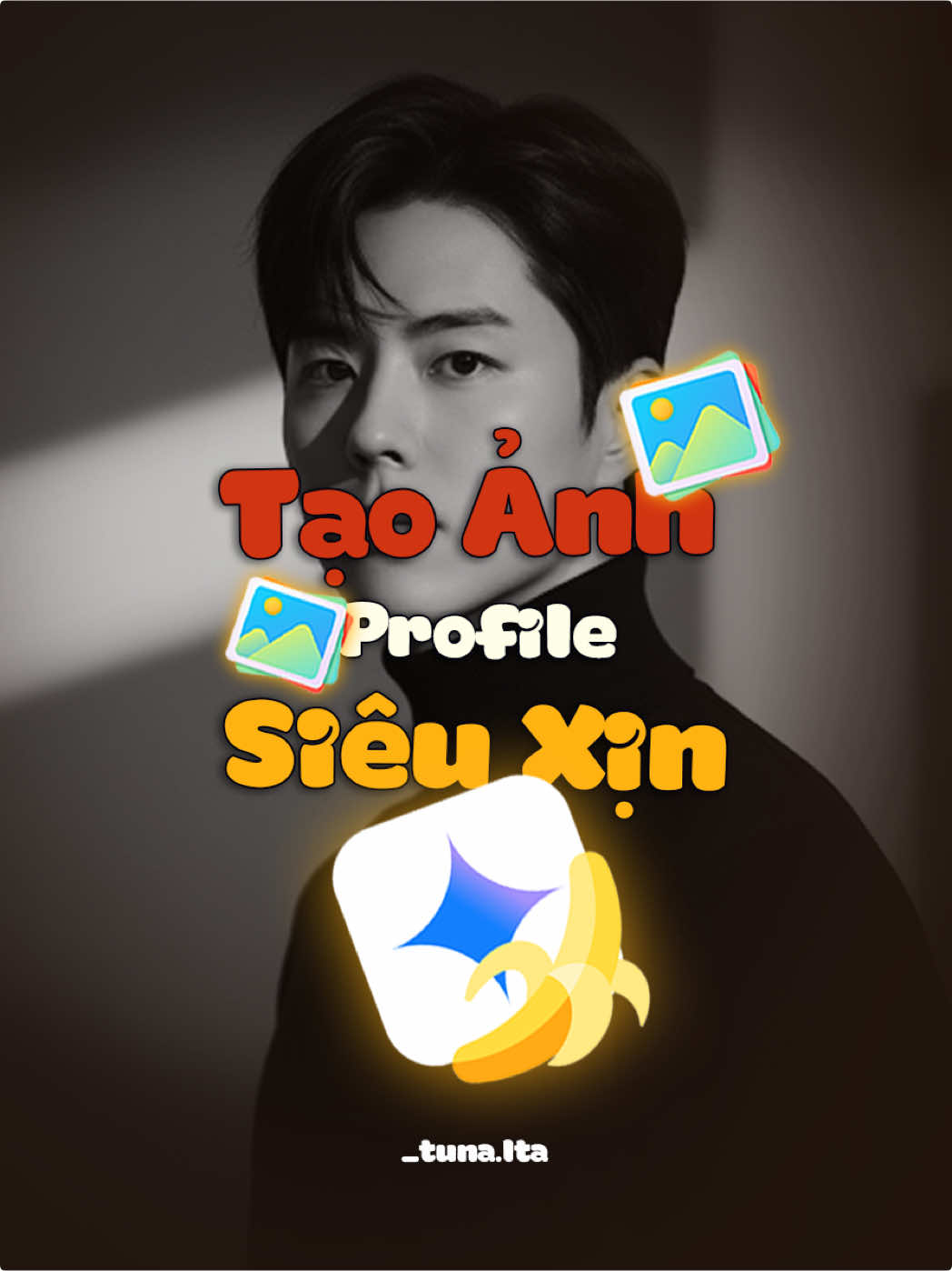 +1 Prompt tạo ảnh Profile Trắng-Đen siêu xịn với Gemini... #anhtuna #tutorial #gemini #portrait #aiart 