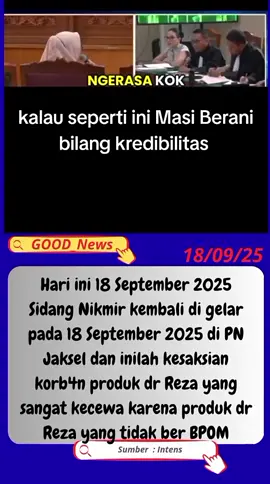 sidang kasus NIKITA MIRZANI VS REZA GLADIS, sekarang Masi mau bilang kredibilitas apa lagi
