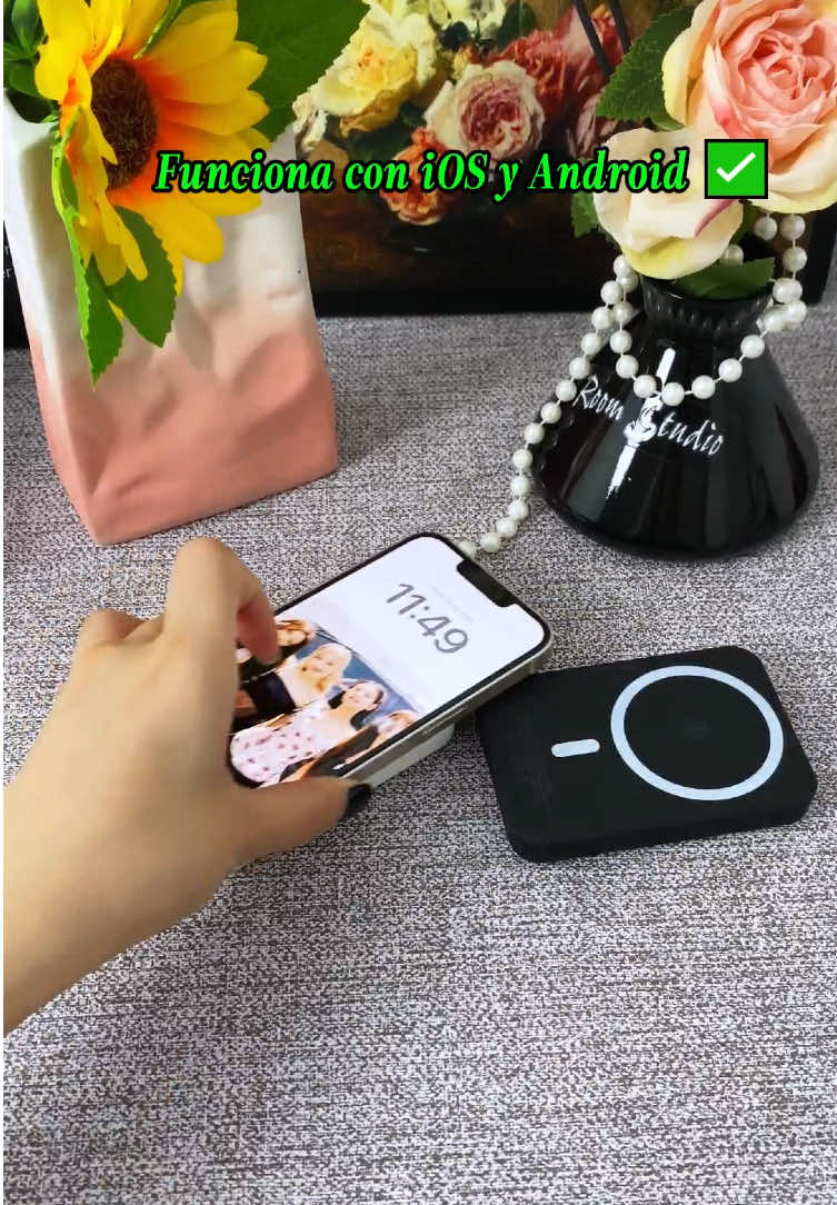 Tu móvil vivo 📱 Todo el día, todos los días #CargadorInalámbrico #CargaRápida #SiempreOnline #ImánFuerte #EsencialesTech #TrucoVida #PoderPortátil #TikTokTech