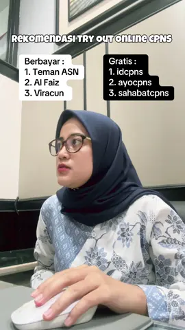 Membalas @kurnia ningsih try out soal  CPNS bisa cek di salah satu akun tersebut ya… #cpns2026 #cpns #soalcpns #tocpnsgratis #pns 
