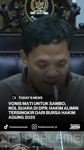 Hakim Alimin Ribut Sujono, sosok yang menjatuhkan vonis mati kepada Ferdy Sambo dalam kasus pembunuhan Brigadir J, justru tidak mendapatkan satu pun suara dari Komisi III DPR dalam seleksi calon hakim agung 2025. Meski tegas dan dikenal publik karena sikap tanpa kompromi terhadap kejahatan berat, Alimin malah tersingkir di tahap akhir. Apakah vonis matinya jadi batu sandungan politik? Atau ini pertanda independensi yudisial sedang diuji? Keputusan ini menuai tanda tanya: apakah hakim yang keras pada kejahatan besar, tak mendapat tempat di sistem hukum kita? 🧠💬 Bagaimana menurut Anda, publik? Apakah vonis mati memang pantas menjadi alasan untuk digugurkan? #HakimAlimin #SamboCase #VonisMati #DPR2025 #MahkamahAgung           