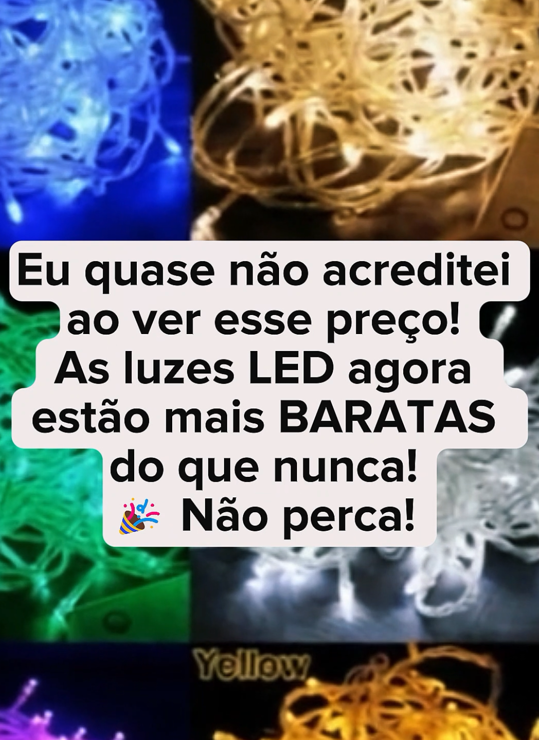 🌟 Chegou o brilho que você estava esperando! As luzes LED coloridas estão com preço imperdível! ✨ #LuzesLED #DecoraçãoCriativa #BrilhoColorido #OfertasTikTok