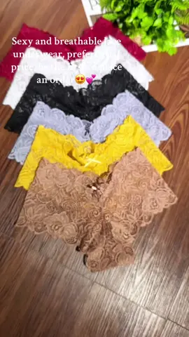 Women's 6pcs Bow Decor Scallop trim lace panty #fyp #dealdrops #tiktokmademebuyit #trim #lacepanty 